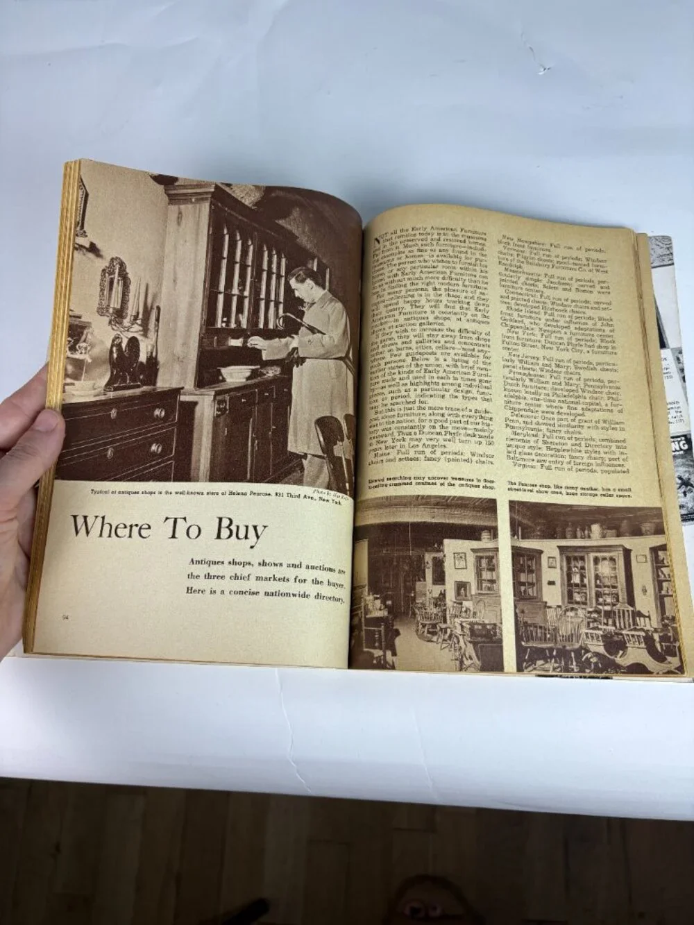 Vintage Early American Antique Furniture Book by Morton Yarmon | 1952 Fawcett